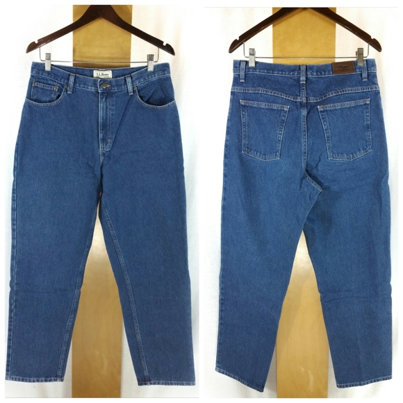 LL Bean 14 Original Fit Mom Jeans High Waist (B) - Picture 2 of 9